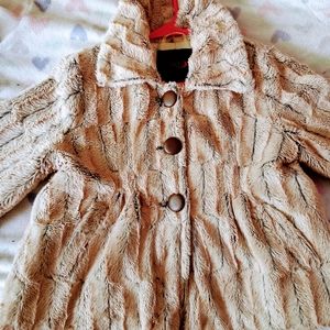 Plush Faux Fur Waist Length Jacket